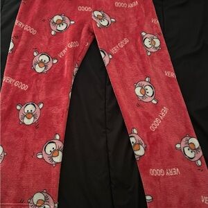 Kids Red Cartoon Pajama Pants